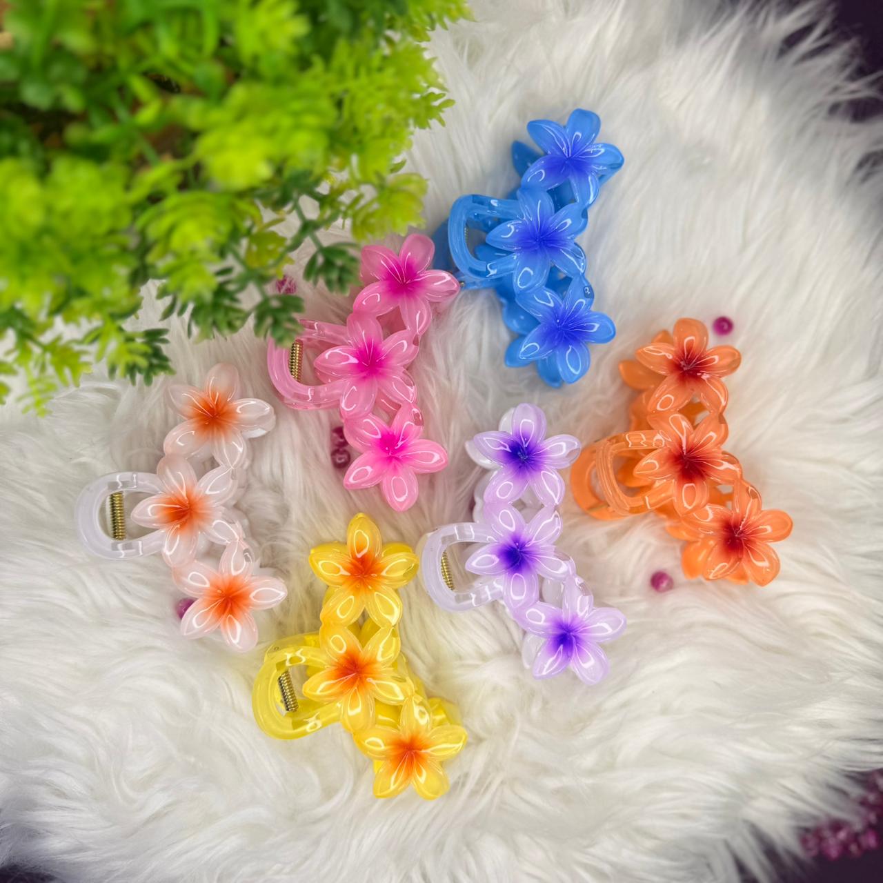 Acrylic Flower Hair Claw Clip