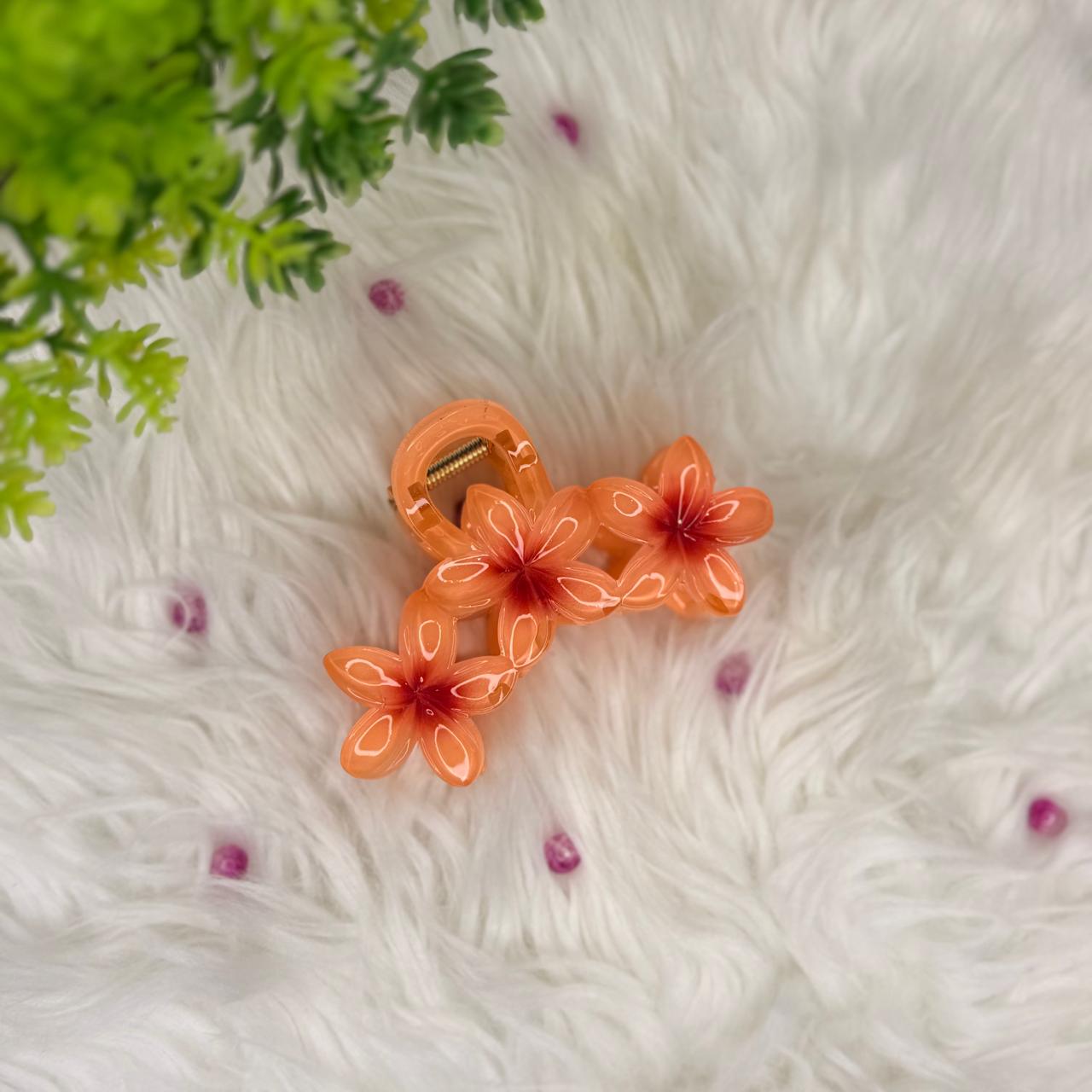 Acrylic Flower Hair Claw Clip