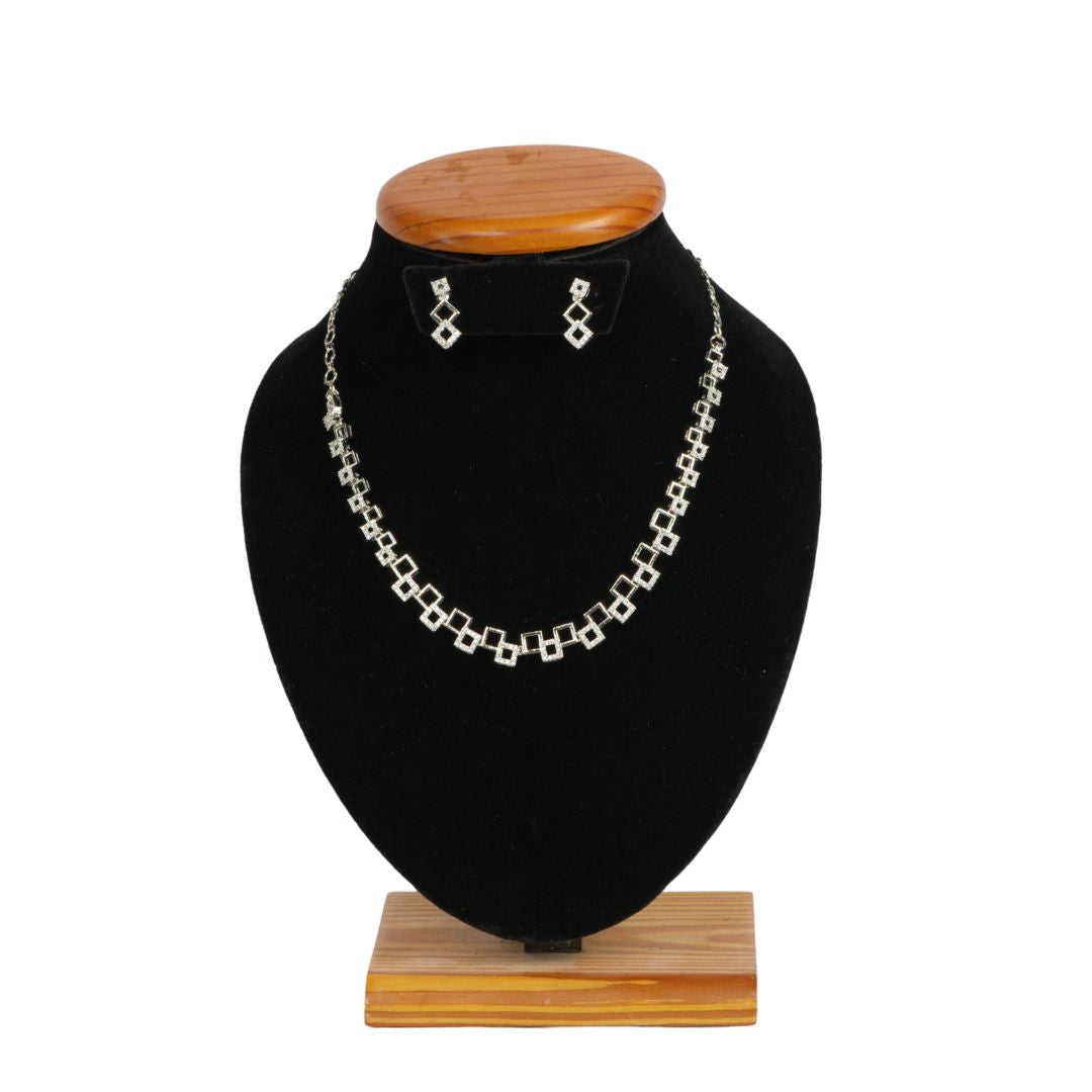 AD Square Cuban Link Chain Necklace