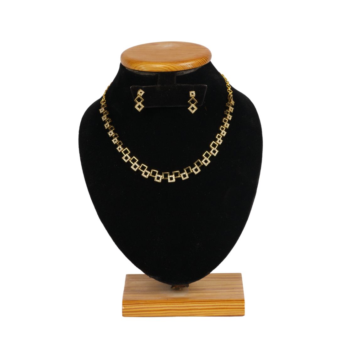 AD Square Cuban Link Chain Necklace