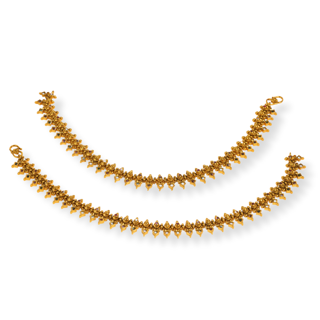 Antique Anklets (Kolusu) – Gold Plated