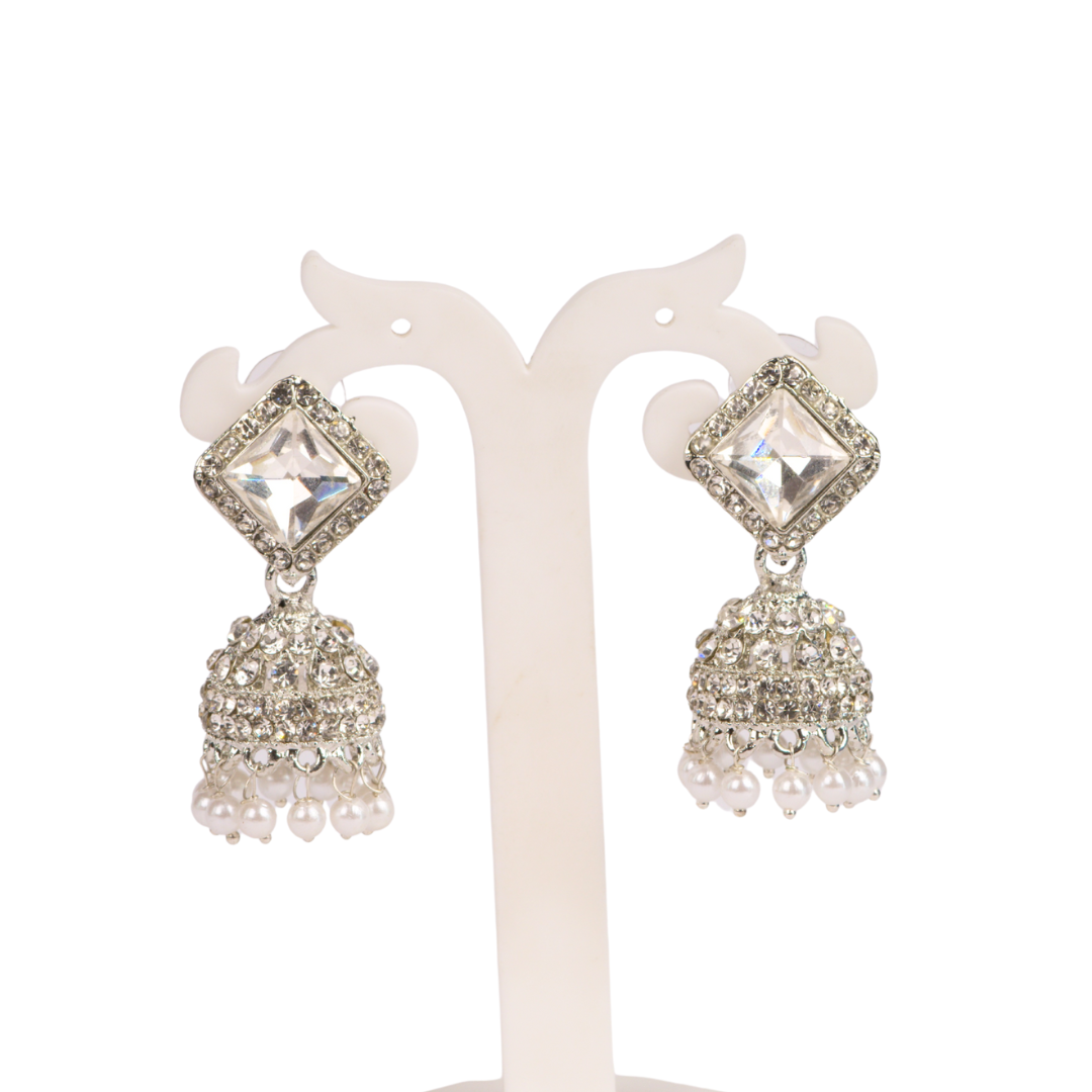 Dhwani Earrings (Silver Finish)