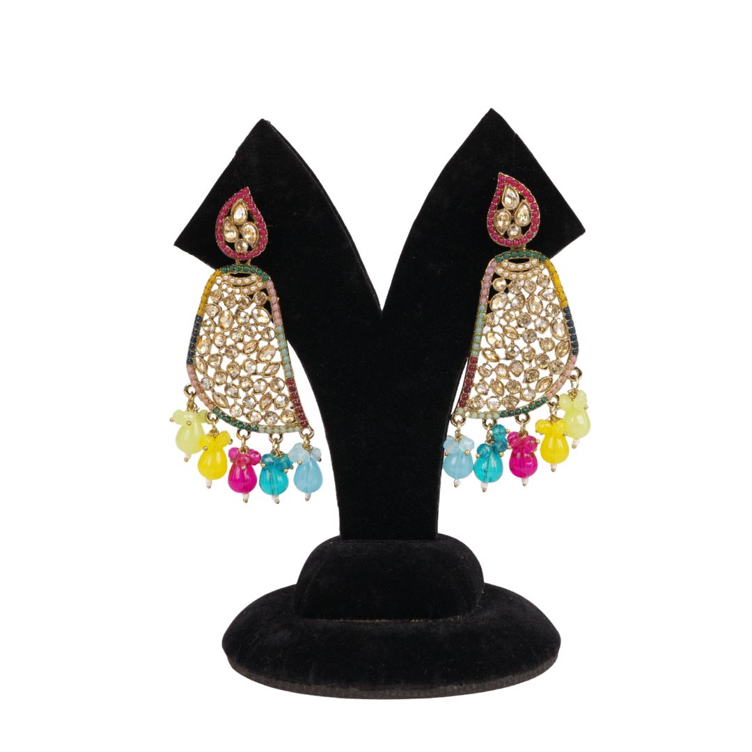 Dhwani Earrings (Multi Color Finish)