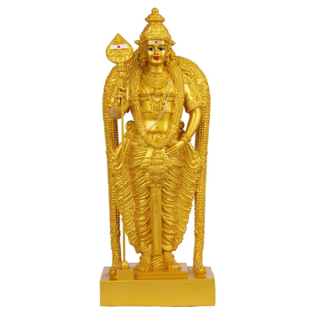 Murugan Statue – Gold Finish