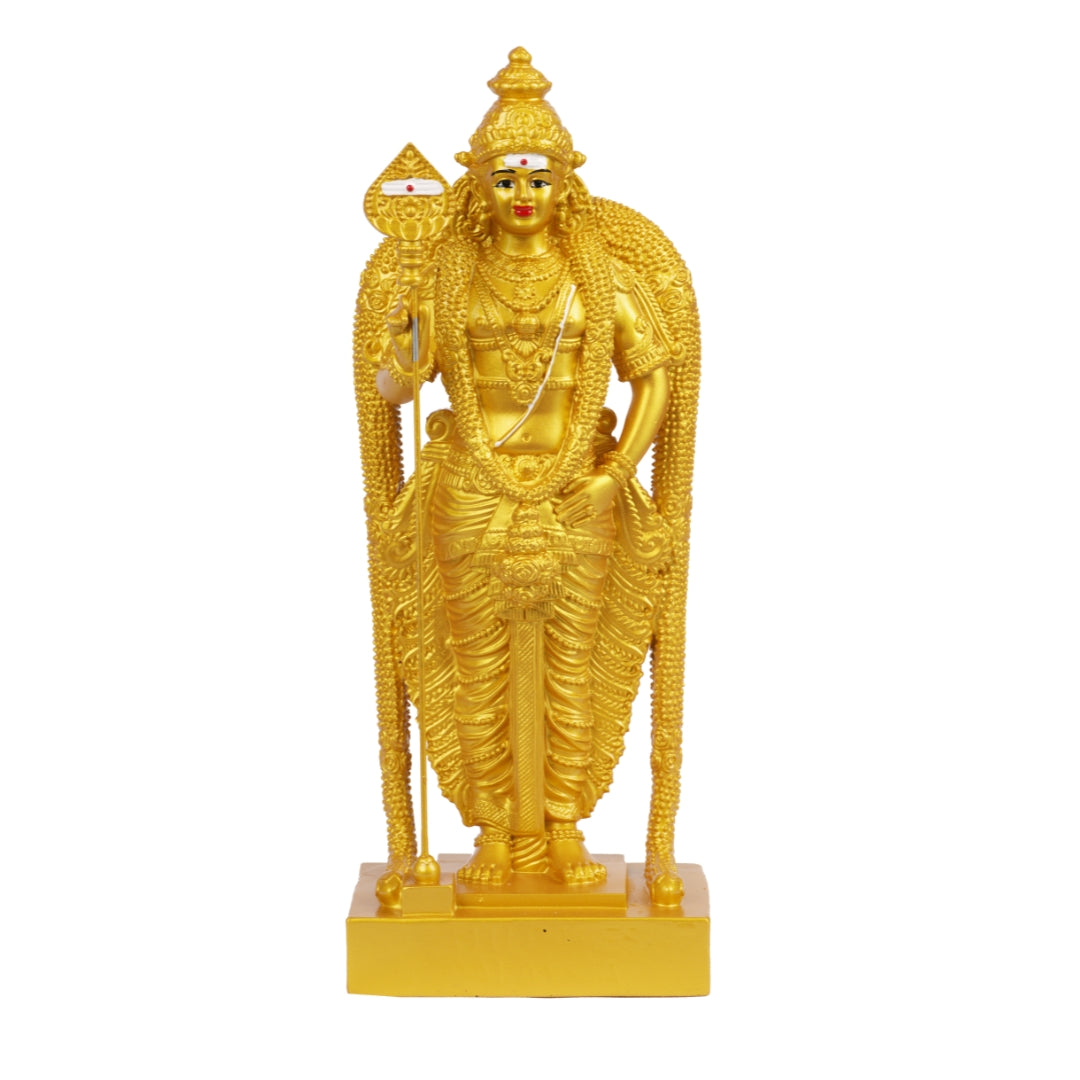 Murugan Statue – Gold Finish