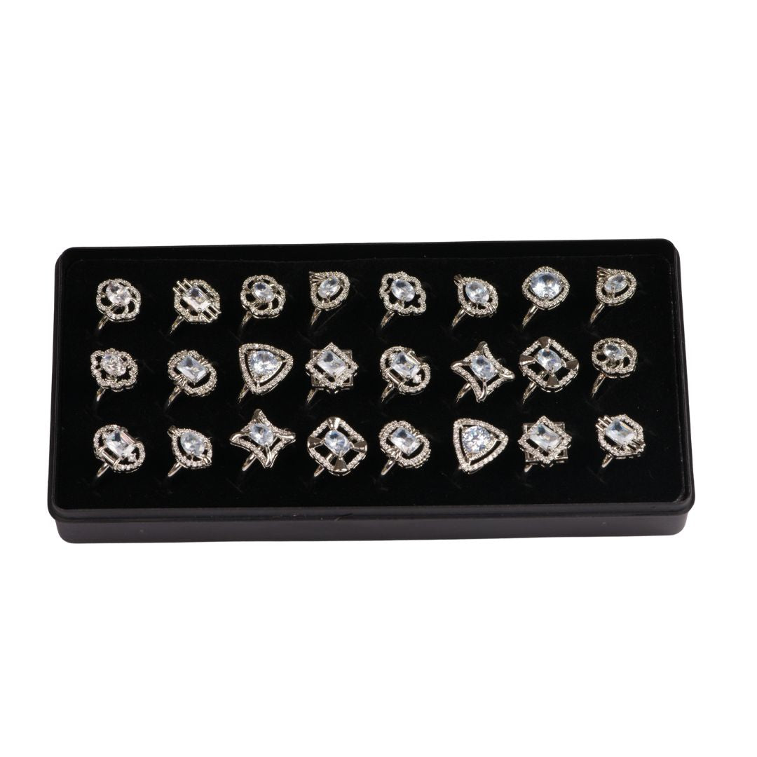 Fancy Finger Ring (Silver Plated) Model 3