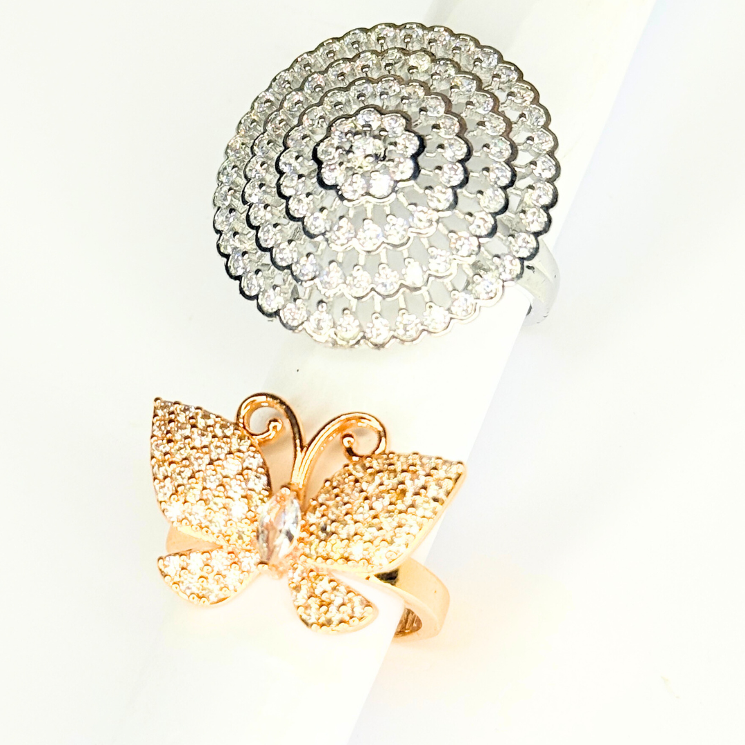 Cocktail & Butterfly Cluster Ring