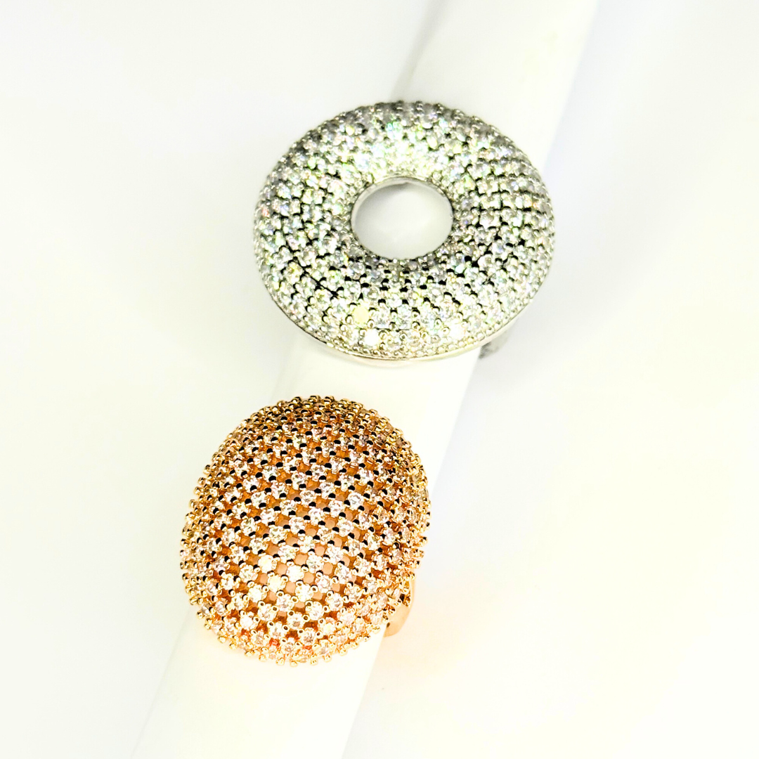 CZ Diamond Gold Silver Design