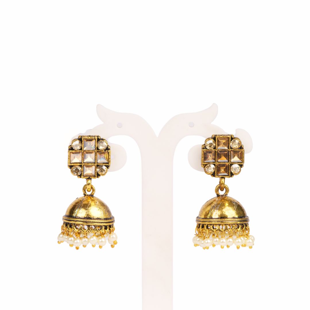 Dhwani Earrings – Gold Finish Model 9