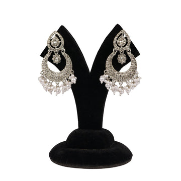Dhwani Earrings – Silver Finish Model 2