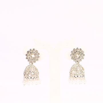Dhwani Earrings – Silver Finish Model 4