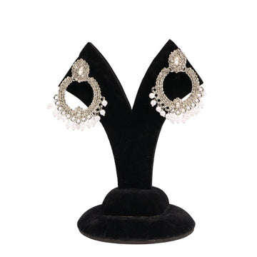 Dhwani Earrings – Silver Finish Model 6